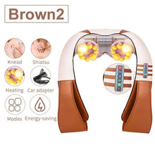 Load image into Gallery viewer, U Shape Electrical Body Massager cloudhealth Brown 2 